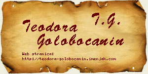 Teodora Golobočanin vizit kartica